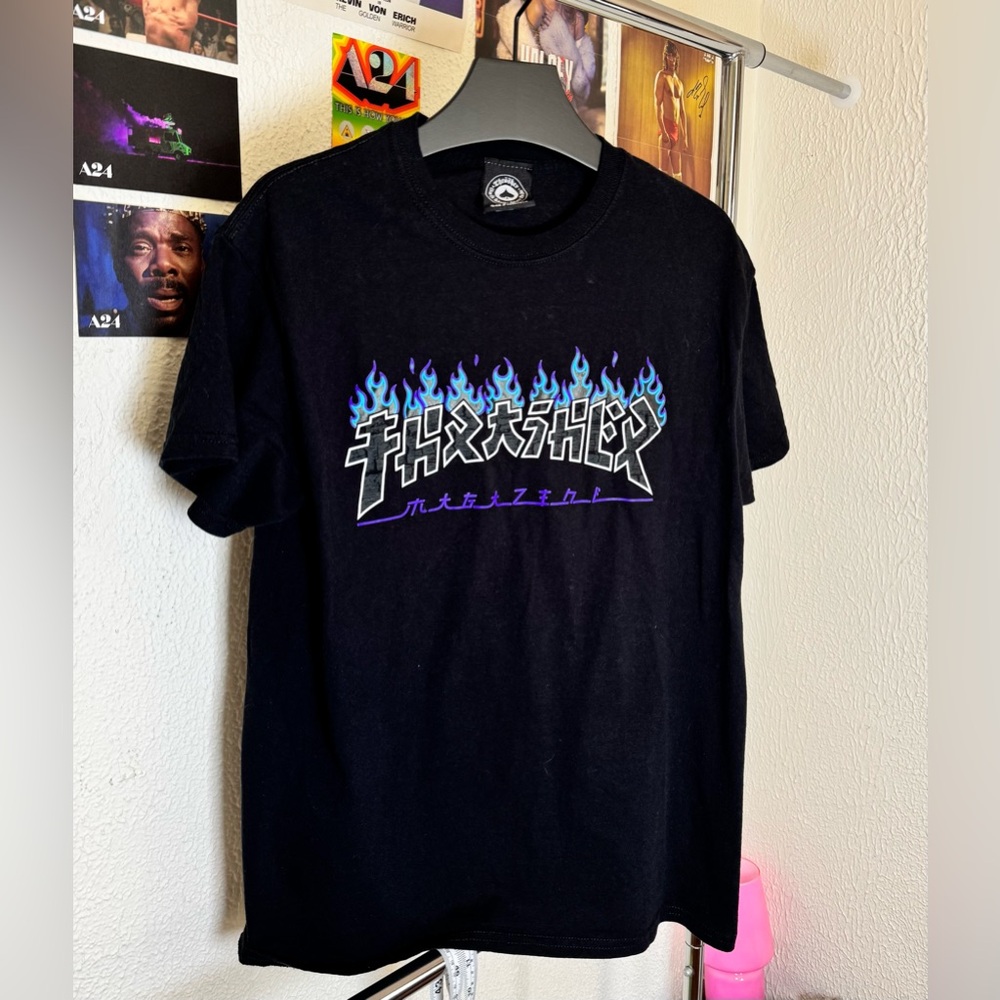Thrasher Godzilla Charred Black T-Shirt
